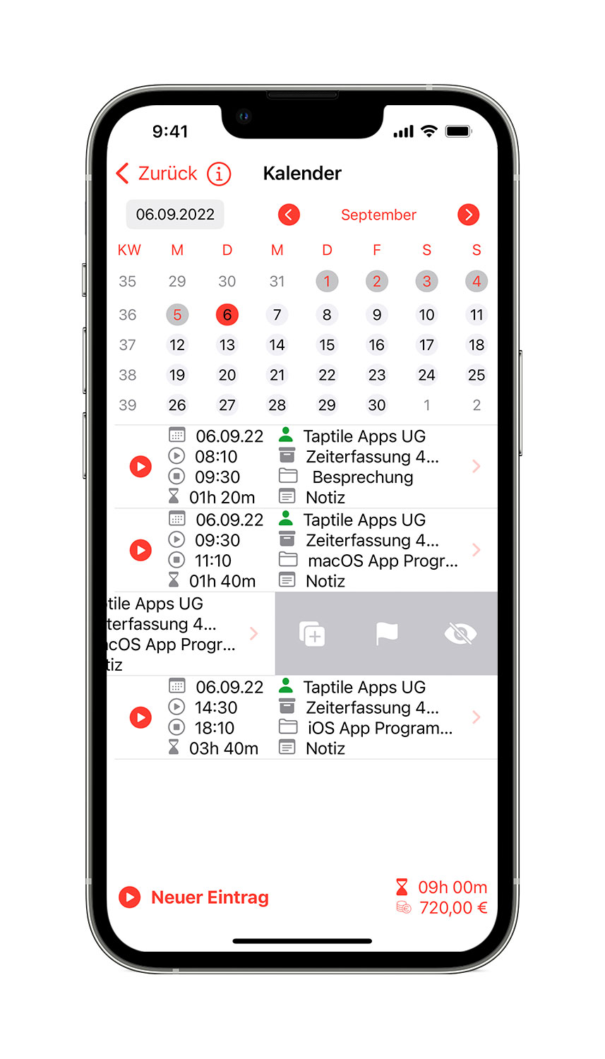 App Start Calendar